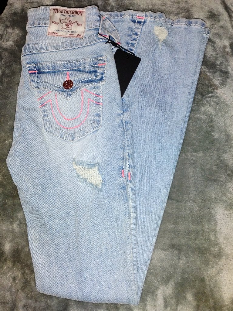 True Religion Joey Mid Rise W/Flare Leg Size 2 Waist 26